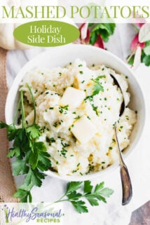 overhead bowl of mashed potatoes