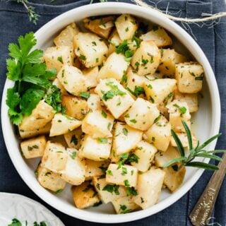 celery root veggies in a bowl