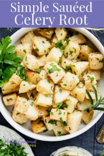 celery root veggies in a bowl