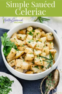 celery root veggies in a bowl