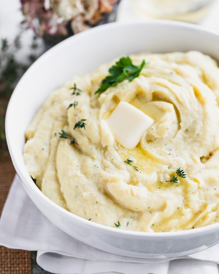 Root veggie puree with butter on top