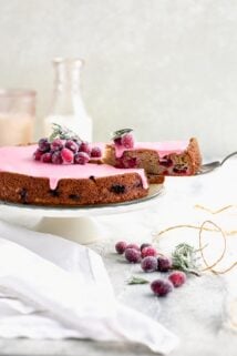 a slice being lifted out of the cake