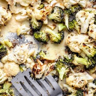 close up of the foil with veggies and cheese