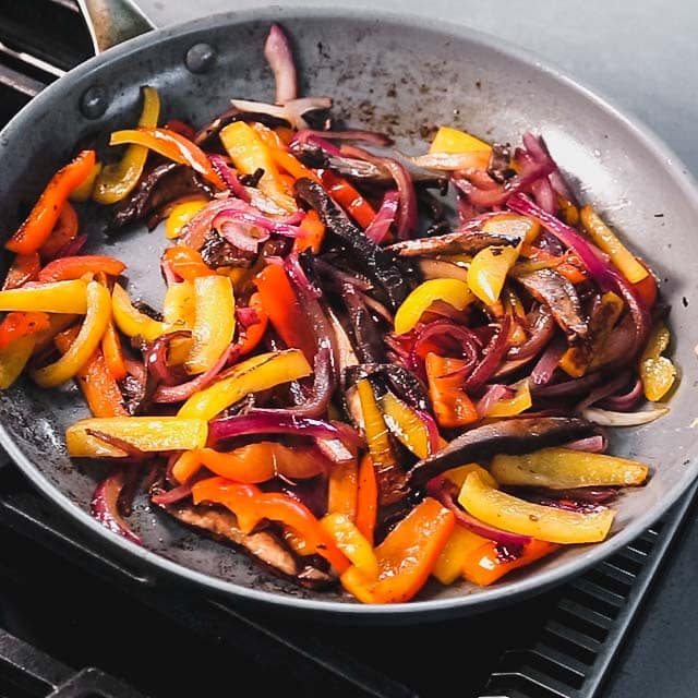 cooking the veggies