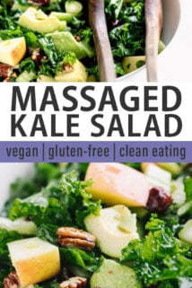 massaged kale salad collage