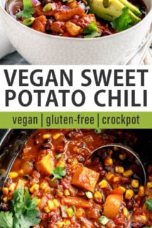 slow cooker chili collage