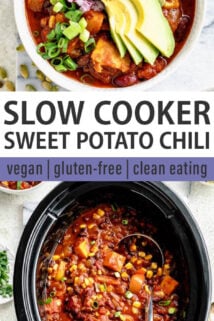 slow cooker chili collage