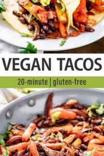 vegan tacos collage