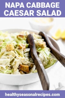 Napa Caesar in a white bowl