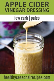 apple cider vinegar dressing jar