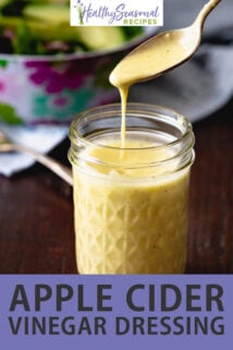apple cider vinegar dressing jar