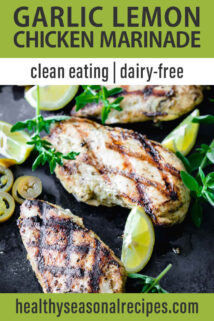 grilled chicken breast text overlay