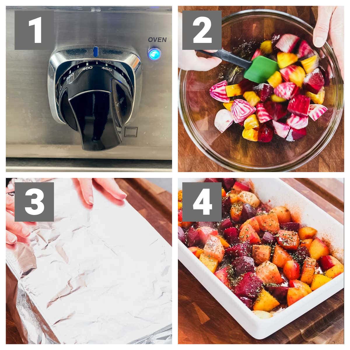collage with the steps to make this recipe