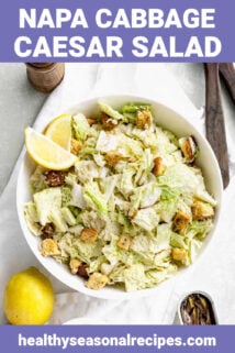 Napa Caesar in a white bowl