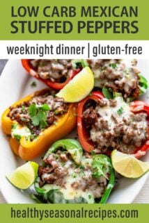 overhead stuffed colored peppers