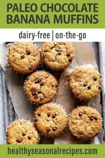paleo banana muffins text overlay