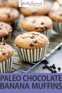 paleo banana muffins text overlay