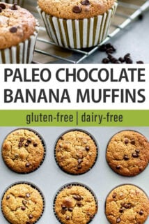 paleo banana muffins text overlay