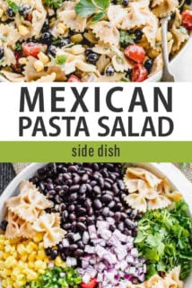 mexican pasta salad collage