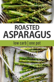 roasted asparagus text overlay
