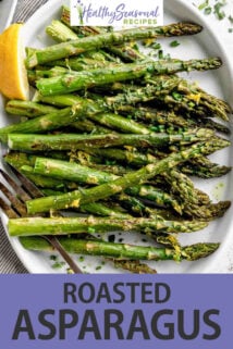 roasted asparagus text overlay