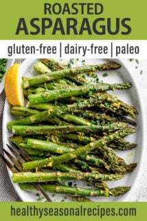 roasted asparagus text overlay