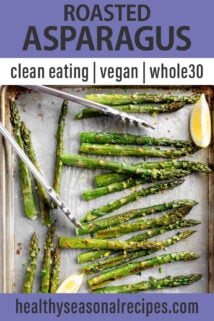 roasted asparagus text overlay