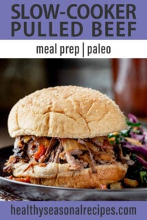 Slow-Cooker Pulled Beef text overlay