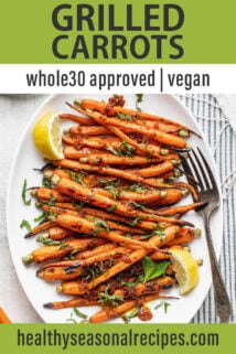 Grilled Carrots text overlay