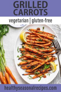 Grilled Carrots text overlay