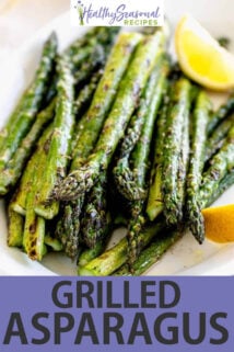Grilled Asparagus text overlay