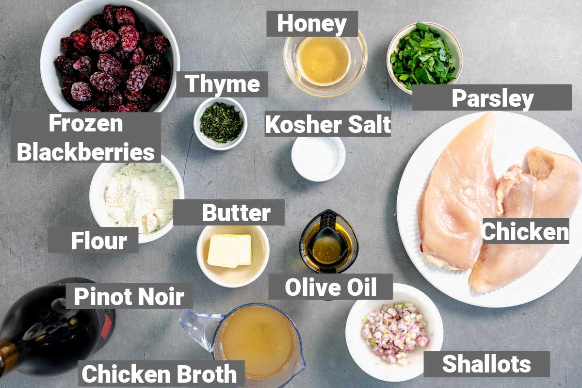 ingredients for blackberry chicken