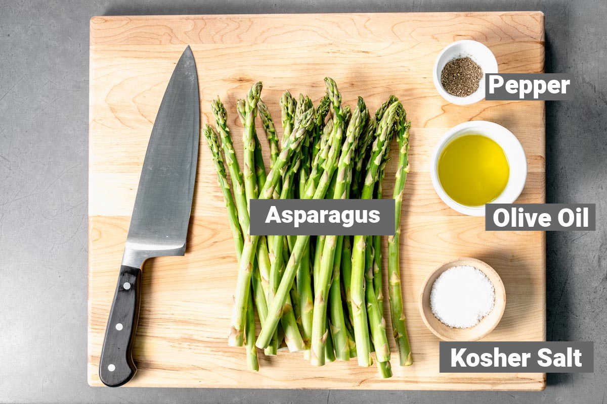 ingredients for grilled asparagus