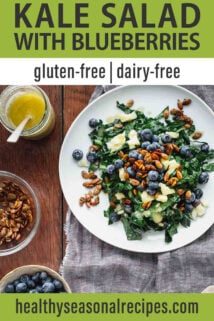 kale salad with text overlay