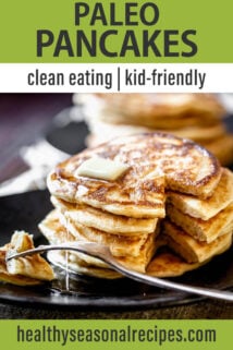 paleo pancakes text overlay