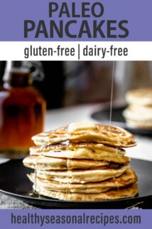 paleo pancakes text overlay
