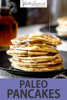 paleo pancakes text overlay