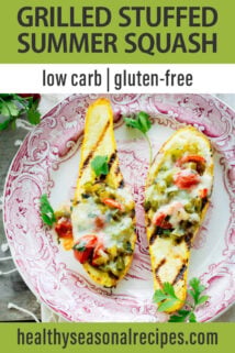 grilled summer squash text overlay