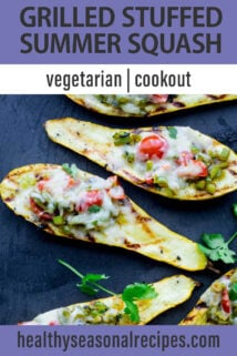 grilled summer squash text overlay