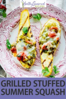 grilled summer squash text overlay