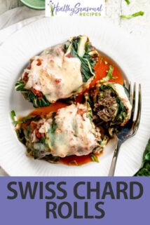swiss chard rolls text overlay