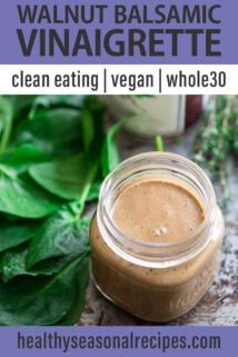 walnut balsamic vinaigrette text overlay