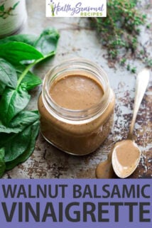 walnut balsamic vinaigrette text overlay