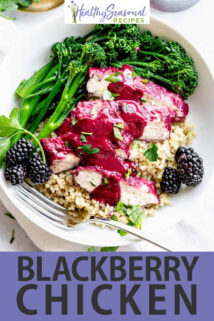 Blackberry Chicken text overlay pin
