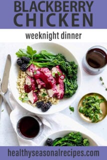 Blackberry Chicken text overlay pin