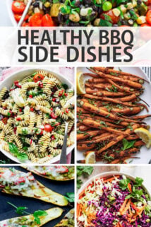 healthy side dishes text overlay