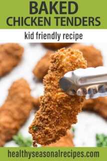 Baked Chicken Tenders text overlay