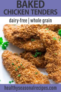 Baked Chicken Tenders text overlay