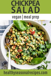 Chickpea Salad text overlay