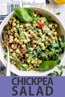 Chickpea Salad text overlay